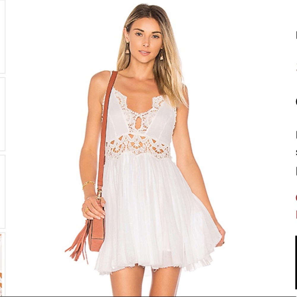 HP 🌟 NWOT Free People White Lace Ilektra Dress